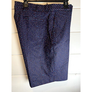 Walter Hagen Mens 40 Golf Shorts Navy Red White Dot Print Performance Polyester